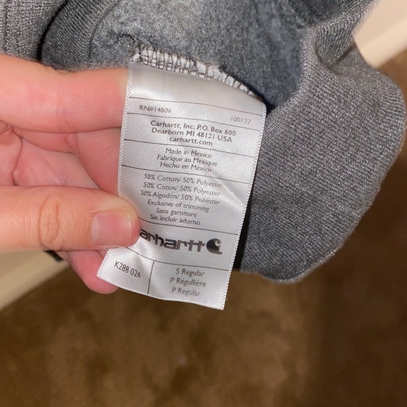 Carhartt Heather Grey Hoodie! 💚🩶💚🩶 - Picture 5 of 5